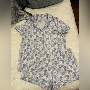 Roller Rabbit Loveshack Fancy Pajama Set Blue Size Large Limited Edition